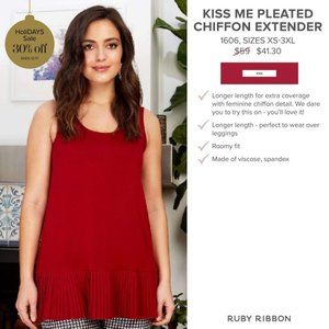 Ruby Ribbon Red Kiss Me Cami Extender #1606